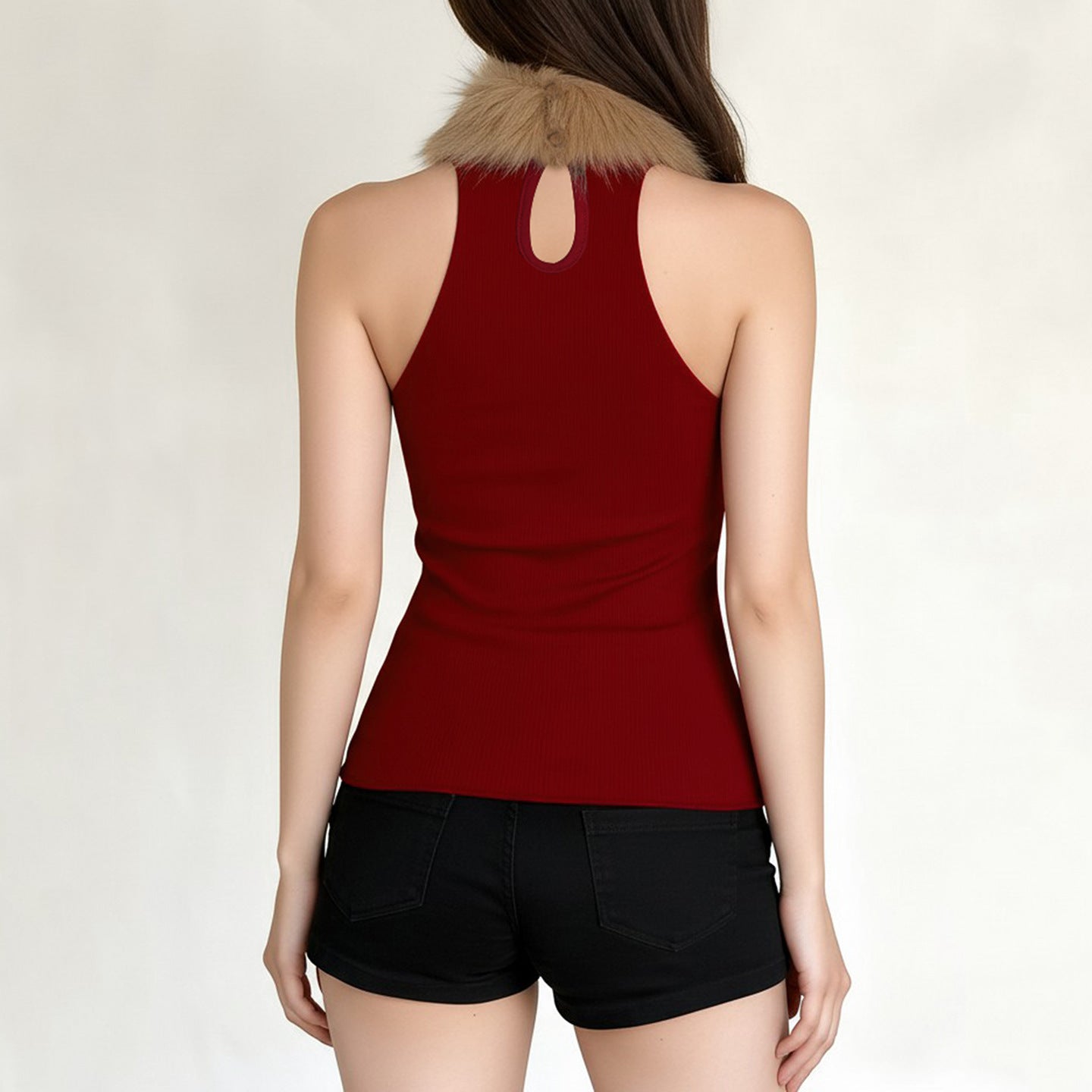 Retro Waist-cinching Figure-flattering Top
