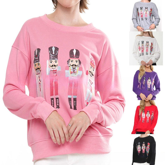 Juleelement Rundhals Pullover Med Broderi Og Pailletter