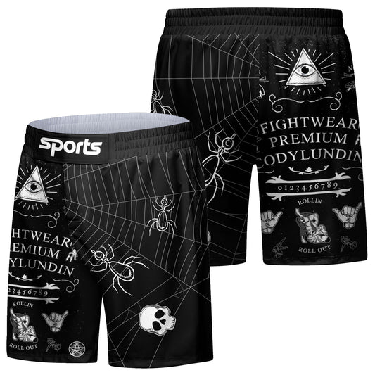 Men's Digital Printing Fitness Quick-drying Stretch Clothes Casual Four-piece Suit
