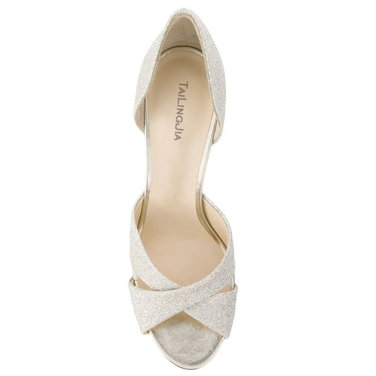 Light Gingerlet Cross Strap Stiletto Sandals