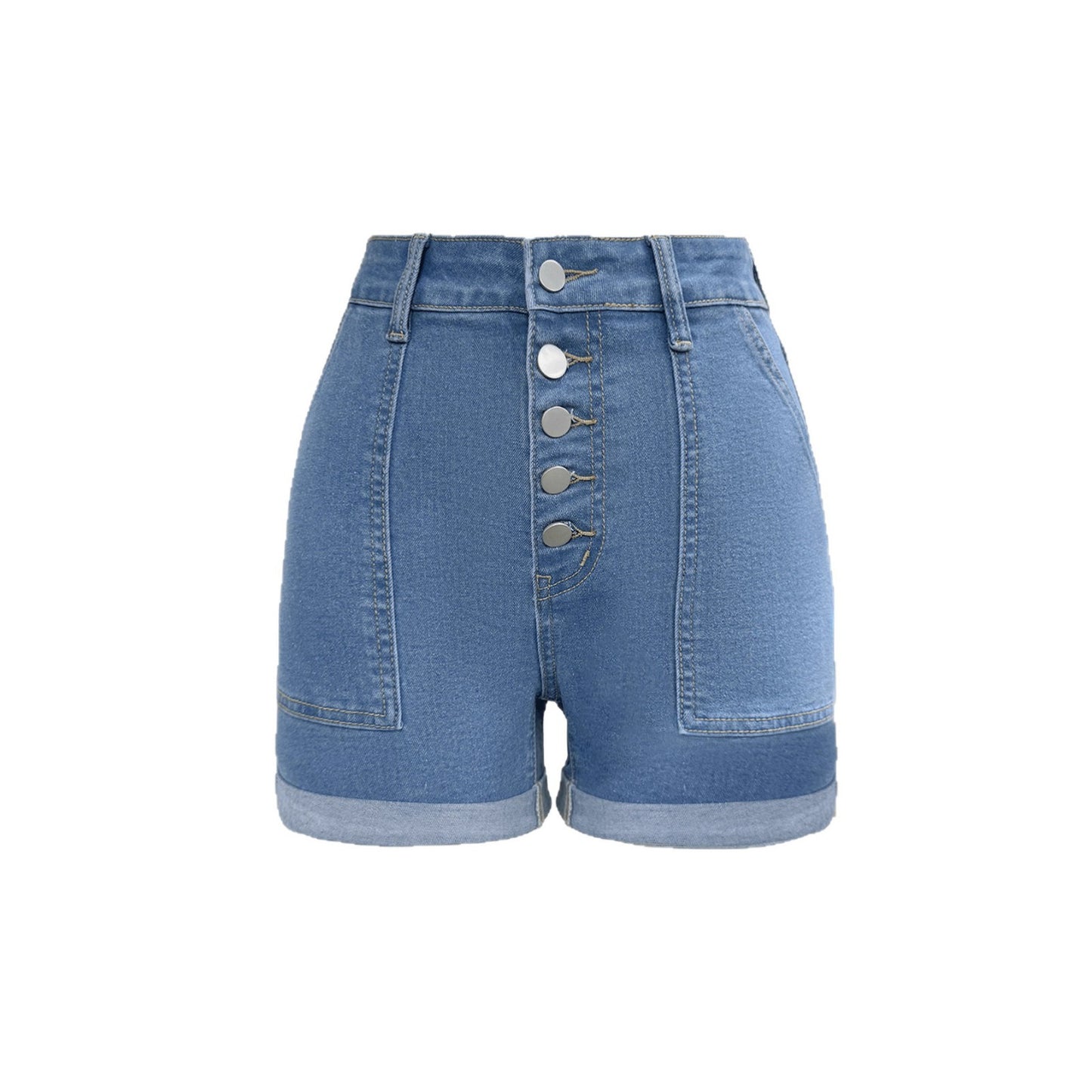 American-style Slimming Figure-flattering Stretch Denim Shorts