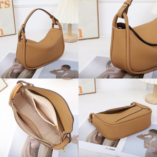 Forårs- og sommernyhed, geometrisk pudetaske, skuldertaske, crossbody, okselæder dametaske