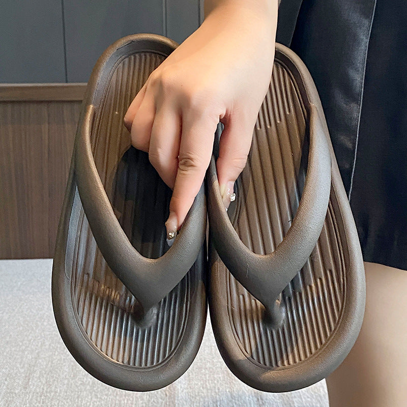 Dame flip-flops med tyk sål, skridsikre til sommer