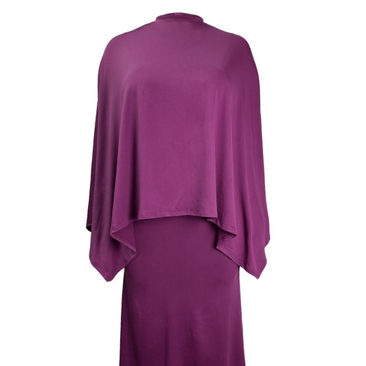 Women's Fashion Bat Sleeve Half-Zip Skirt Set