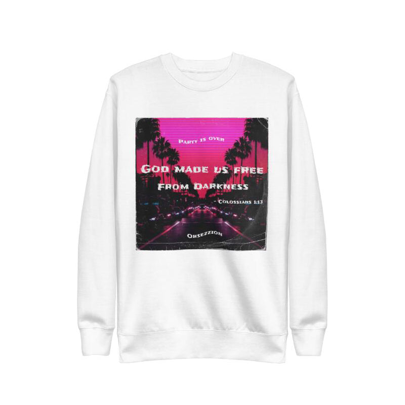 Landscape Printing Round Neck Pullover