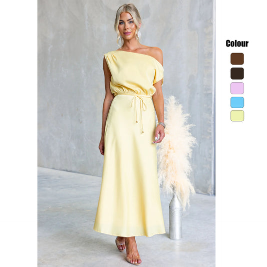 Off-Shoulder Sexy Solid Color Elegant Womens Dress