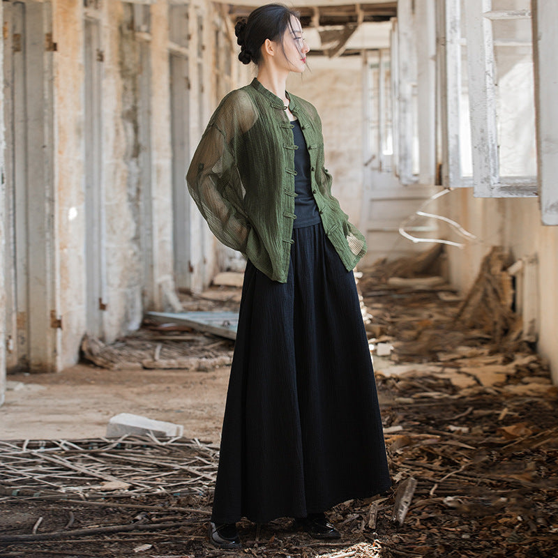Double-layer Cotton Stone Washed Skirt Travel Leisure