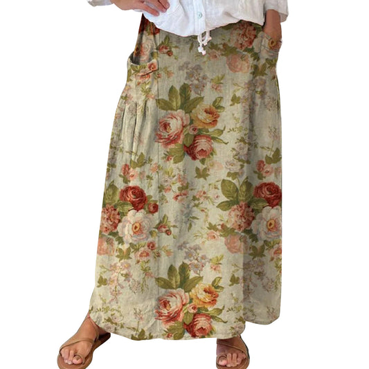 Dame Vintage Blomstret Feriekjole