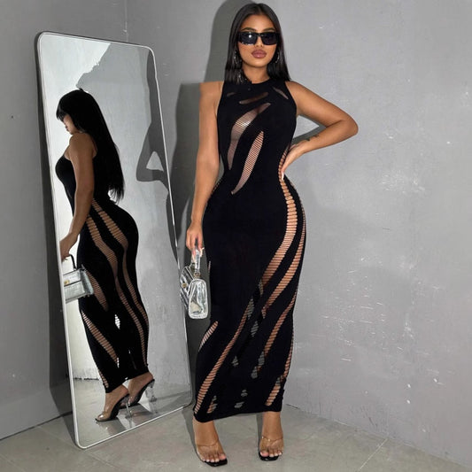 Thick One-piece Knitted Dress Suitable For Wearing As Outerwear
