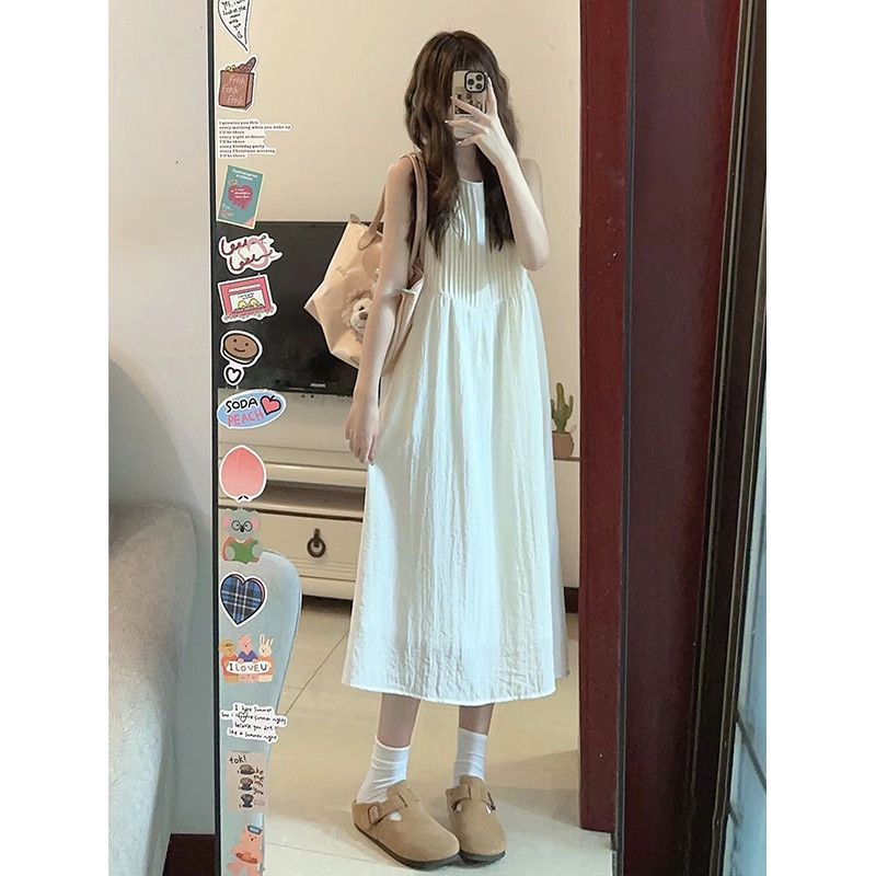 French-style Soft Sleeveless Tank Dress
