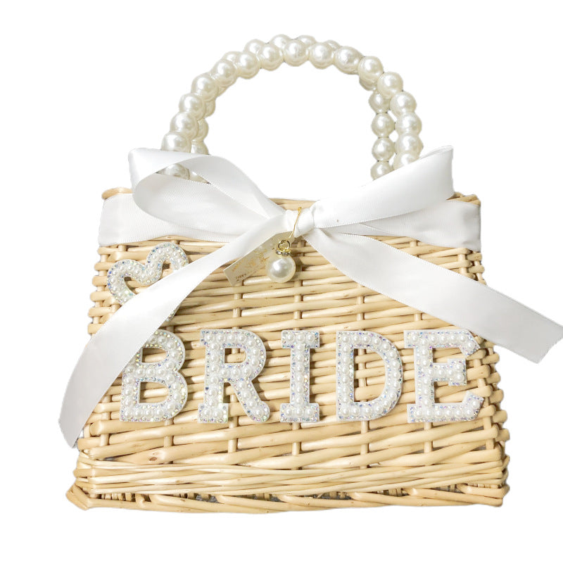 Pearl Chain Mermaid Flower Woven Basket