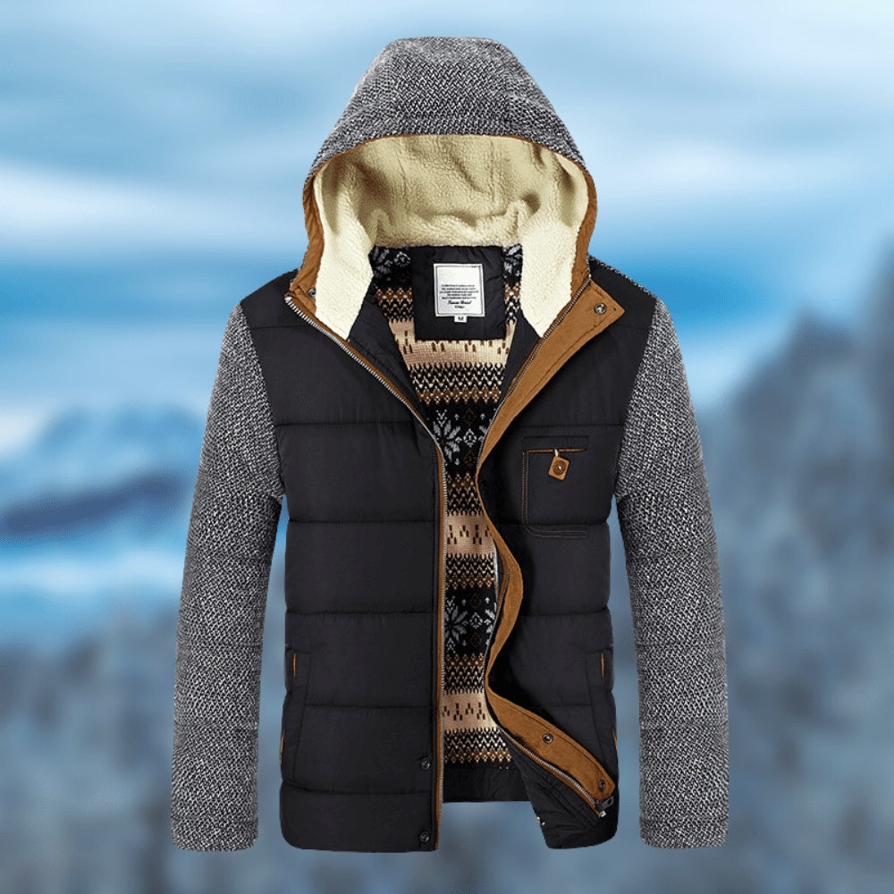 MOQ 200pcs Men's Cotton Padded Men's Cotton Coat Trend Youth Hooded Jacket