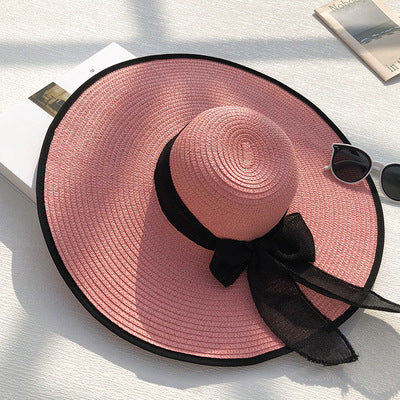Women's Summer Beach Straw Hat With Big Brim