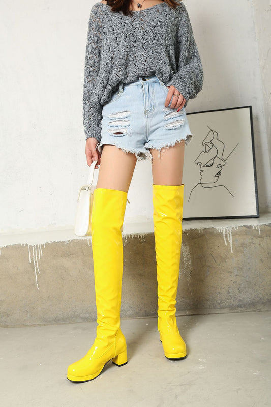 Ladies Casual Fashion Thick Heel Boots