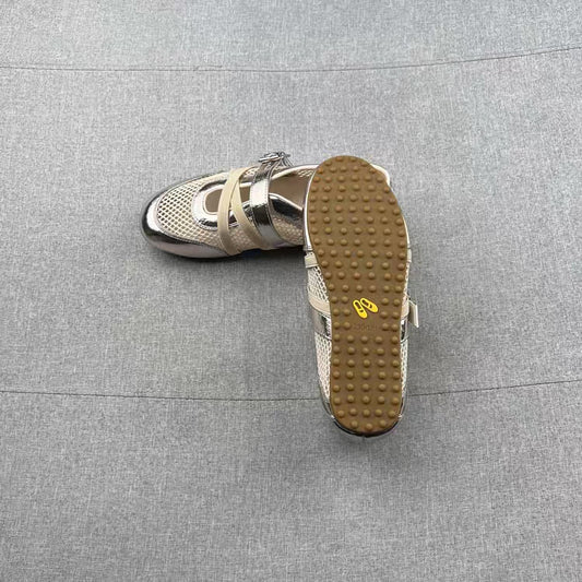 Summer New Korean Style Hollow Mesh Mary Jane Shoes For Women, Fashion Versatile Comfort Soft Flat Loafers