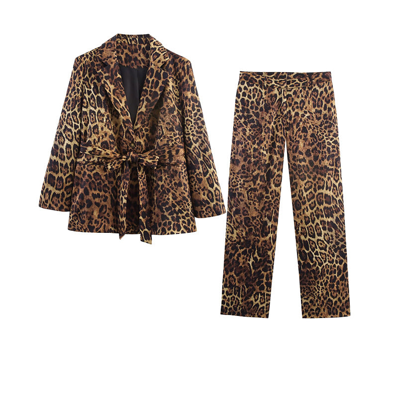 Animal Print Jacquard Suits And Trousers