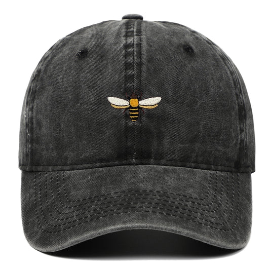 Brodderet bi-baseballkasket vintage distressed