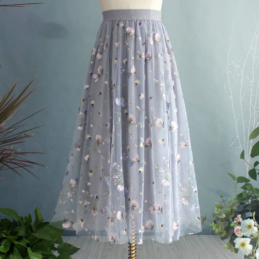 Women's Fashion Drape Multi-layer Mesh Skirt