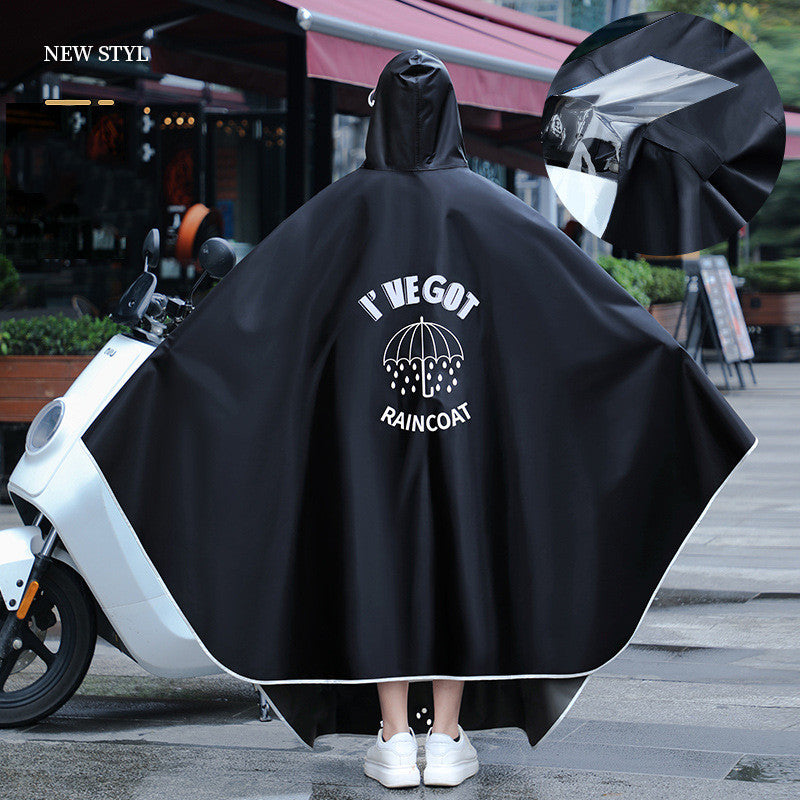 Women's Long Thick Fashion Single Raincoat