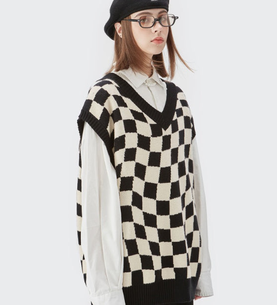 INF Men's Classic Plaid Black And Green Checkerboard