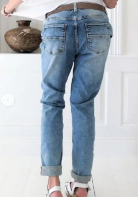 New Fashion Casual Jeans Beaded Straight Pants