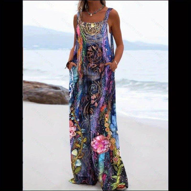 Womens Vibrant Summer Printed Jumpsuit