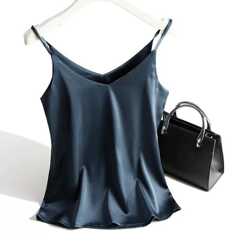 Italian Camisole Women's V-neck Brace Basic White Vest