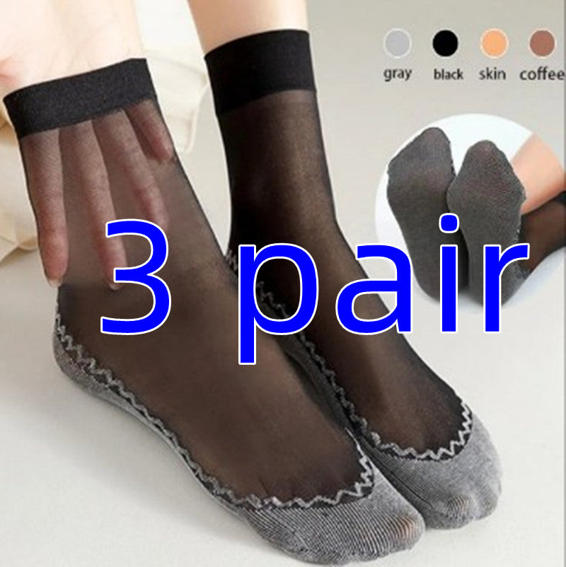 Women's Sweat Absorbing Cotton Bottom Stockings