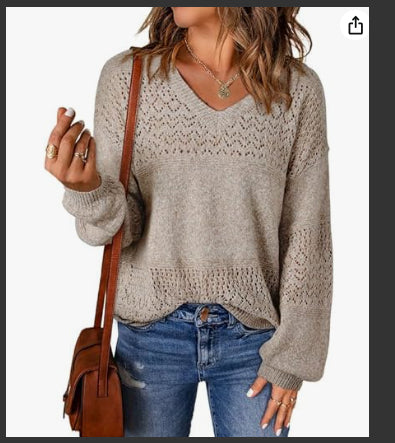 Solid Color Sweater For Women
