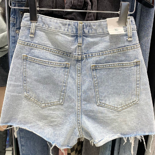 Raw-edge Denim Shorts For Women Popular On Instagram
