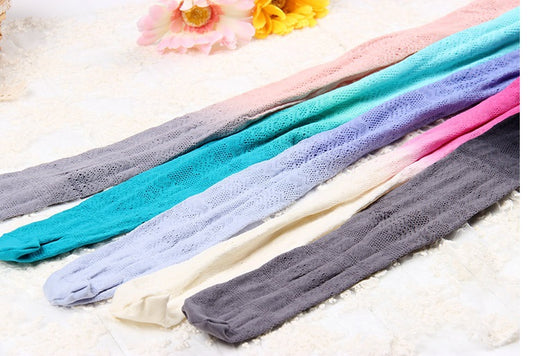 Gradient color hollow stockings anti-hook silk jacquard pantyhose lace stockings