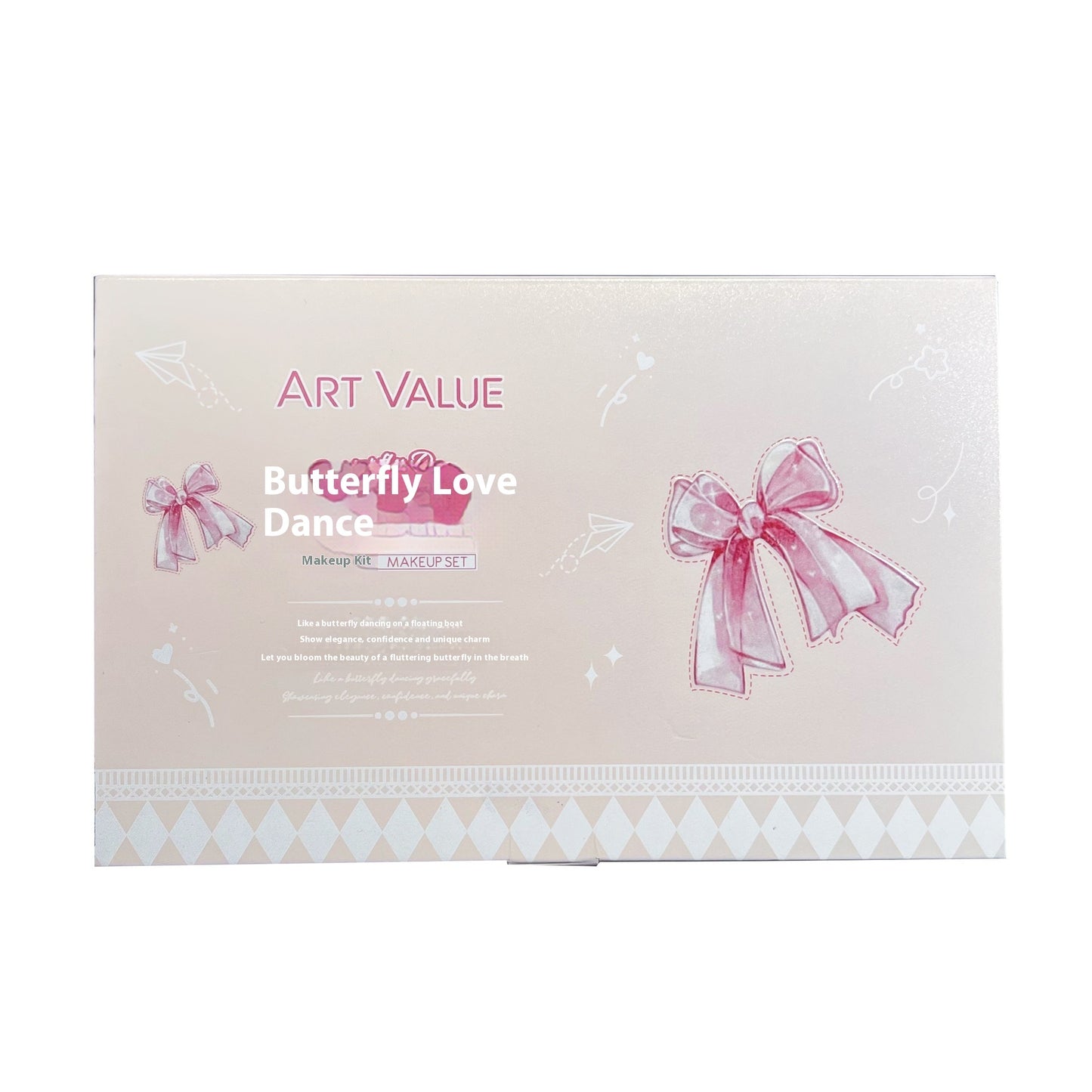 Butterfly Colored Box Suite Blush Necklace Matte Lip Mud