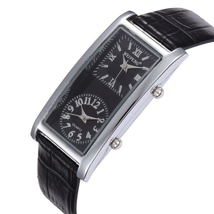 Double Dial Double Time Zone Fashion Casual Watch