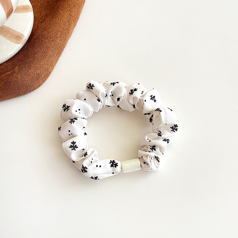 French Floral Small Intestine Hair Band Simple High Elastic Rubber Band