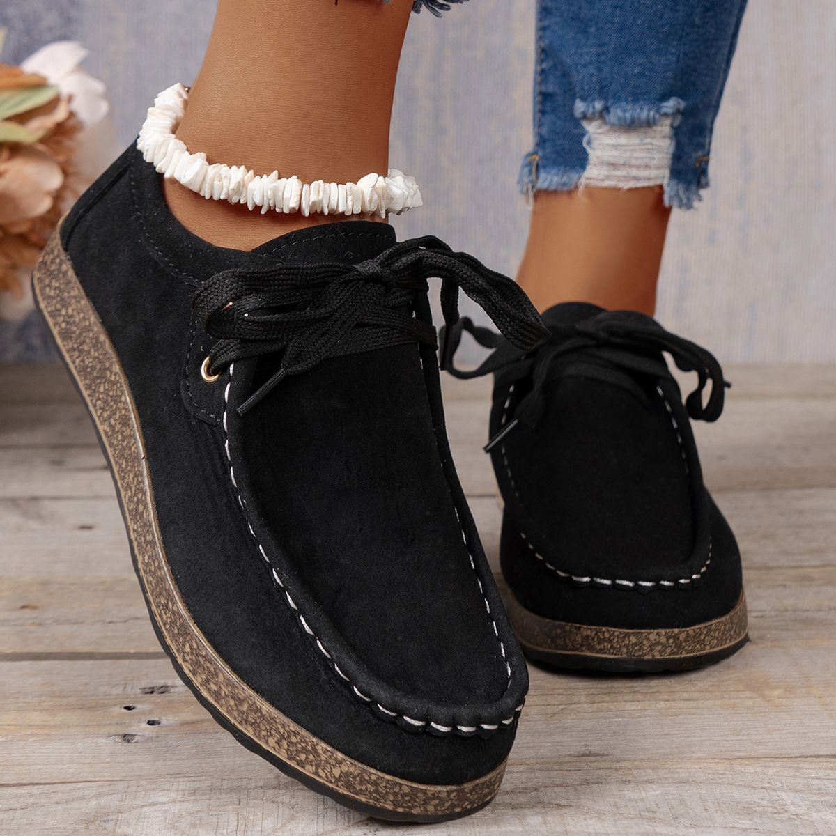 Women's Elastic Slip-on Casual Shoes