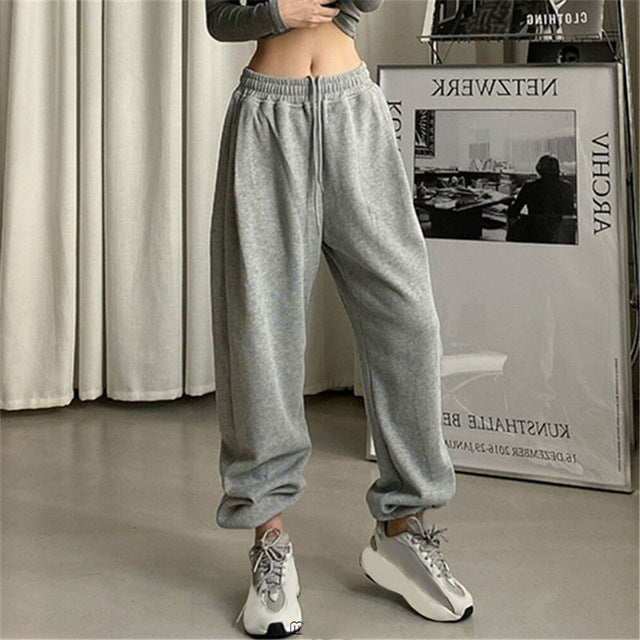 Fashion Fashionmonger Sports Loose Ankle-tied Slimming Casual Wide-leg Women's Sweatpants