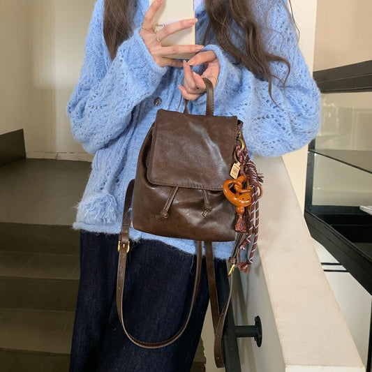 Vintage PU Soft Leather Textured Versatile Shoulder Bag