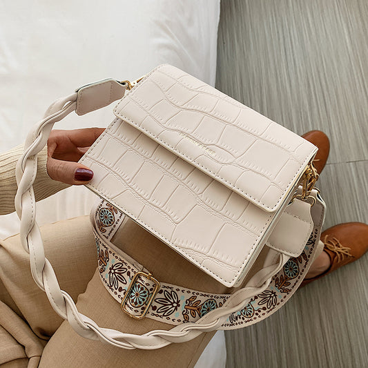Texture Small Bag Stone Grain Small Square Bag Crossbody
