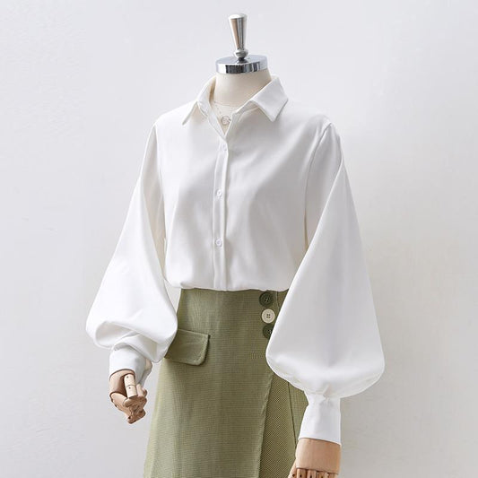 Black Lantern Sleeve Vintage Shirt