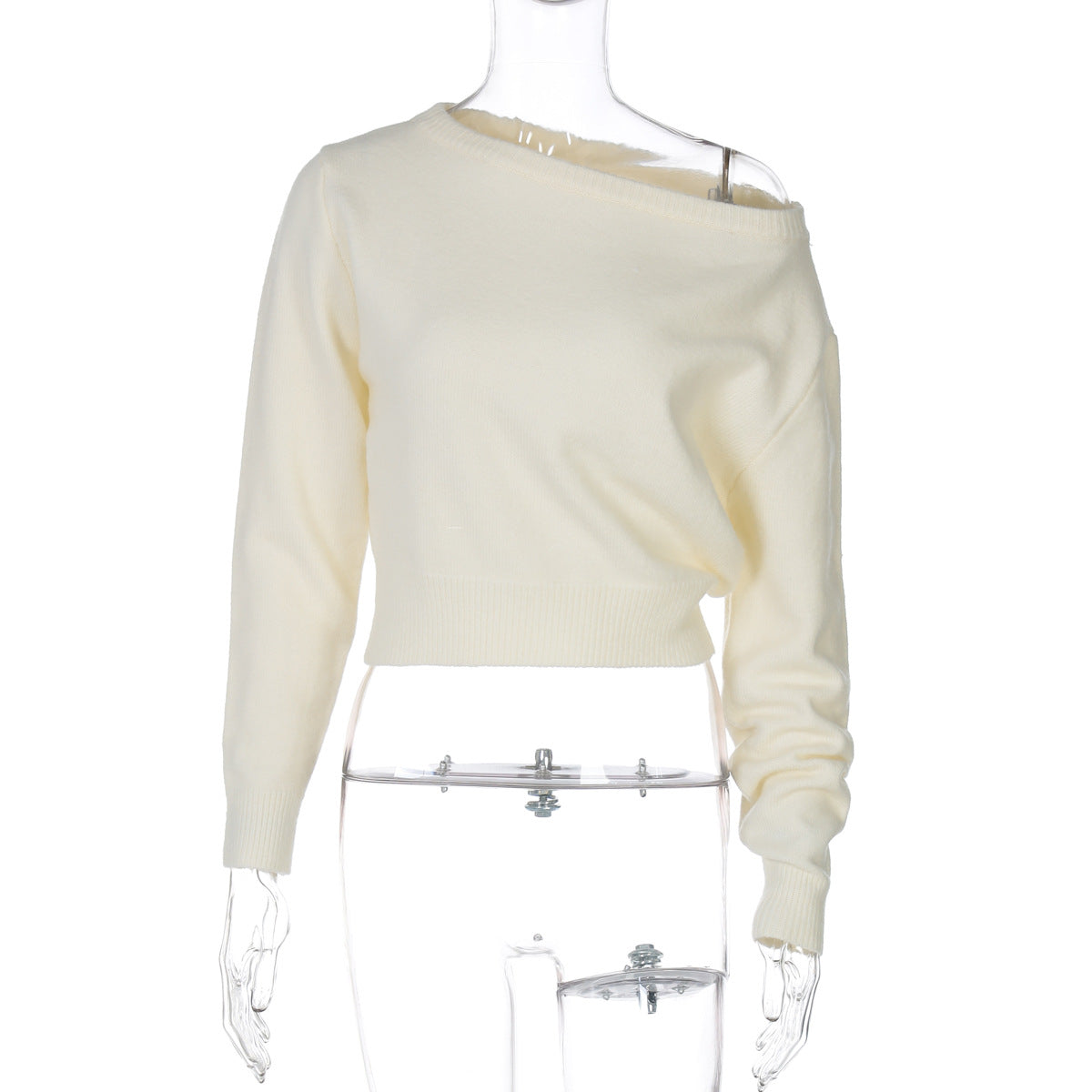 Dame Mode Enkel Elegant Slim-fit Langærmet Top