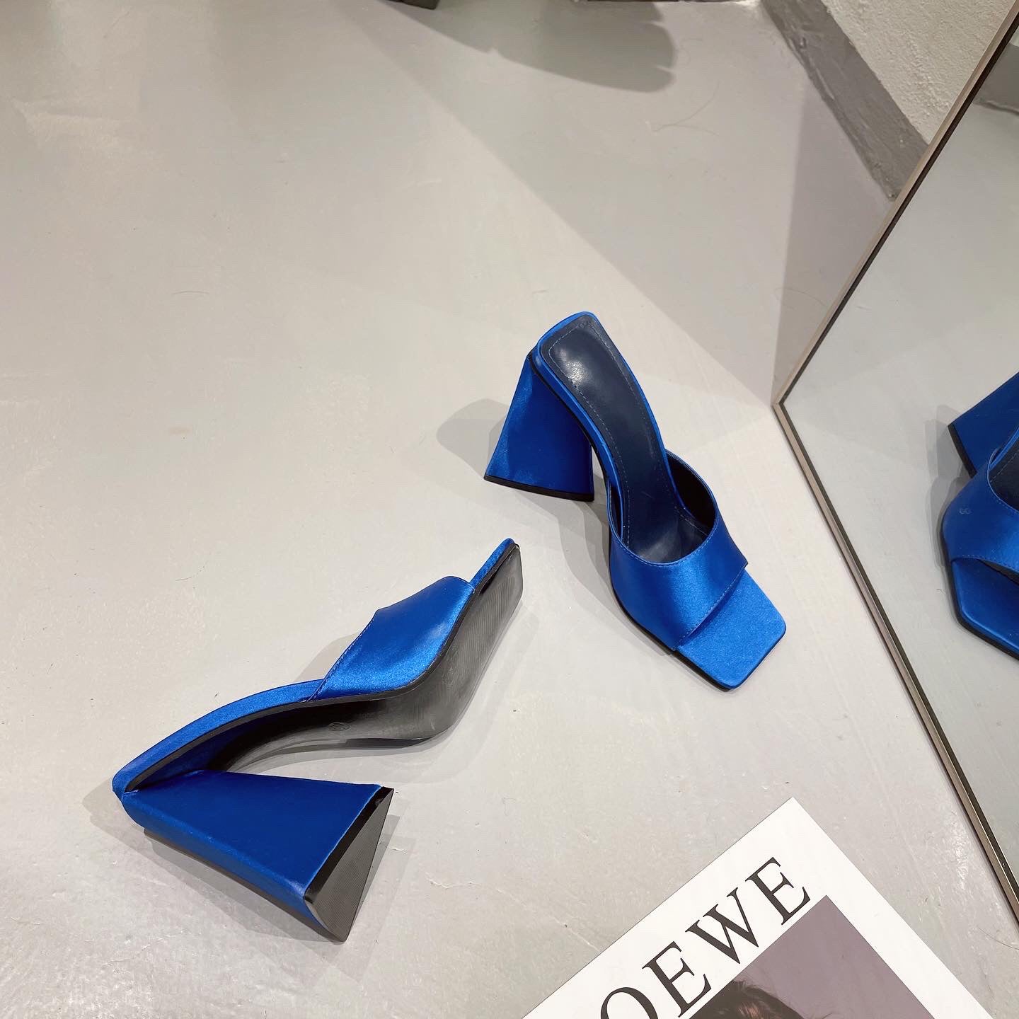 High Heel Sandals And Slippers Women Wear Ins Trendy Square Toe Middle Heel