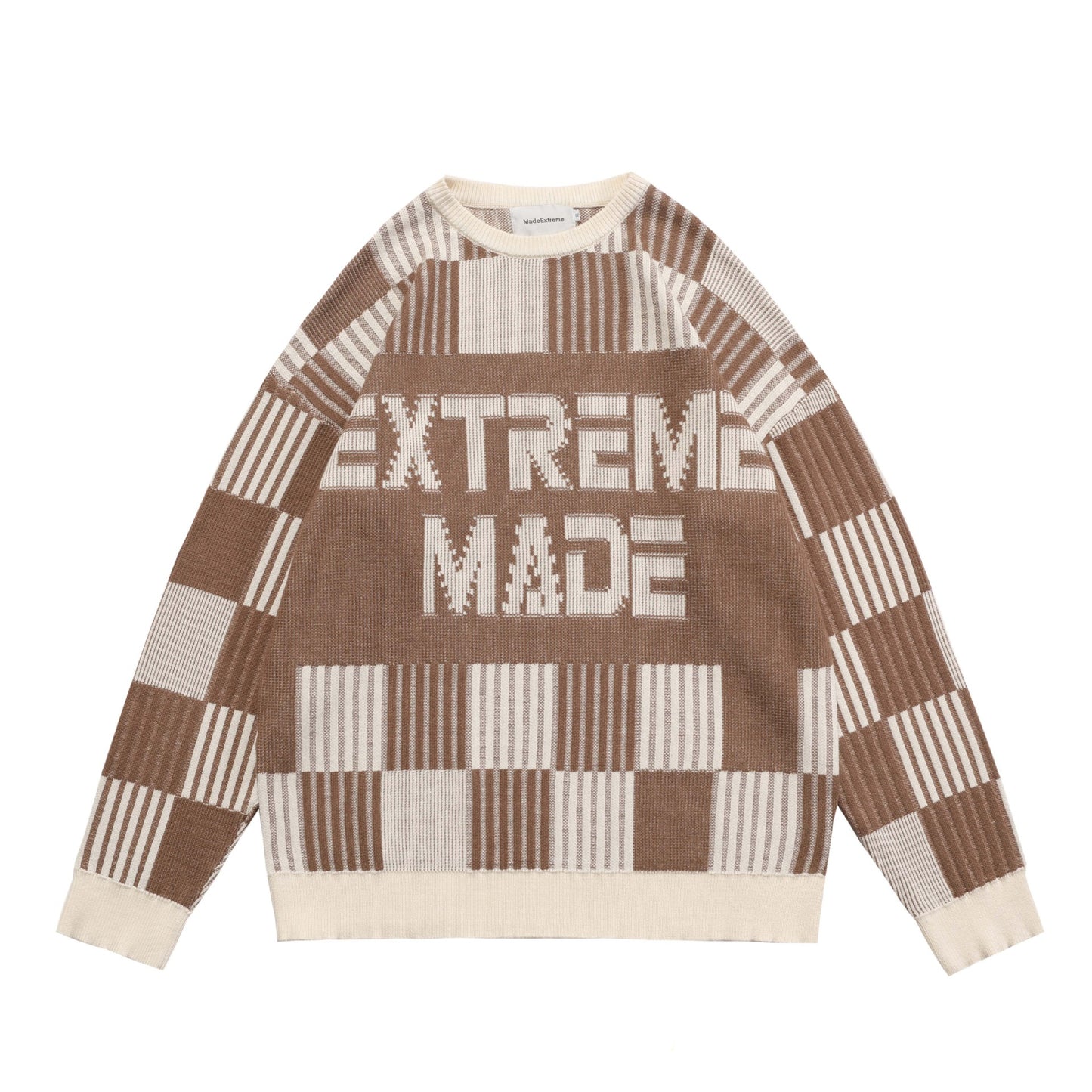 Retro Pixel Bogstaver Street Rundhals Pullover