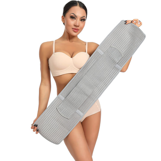 Bamboo Charcoal Fiber Powerful Belly Band Breathable Waist Shaping Belt Women