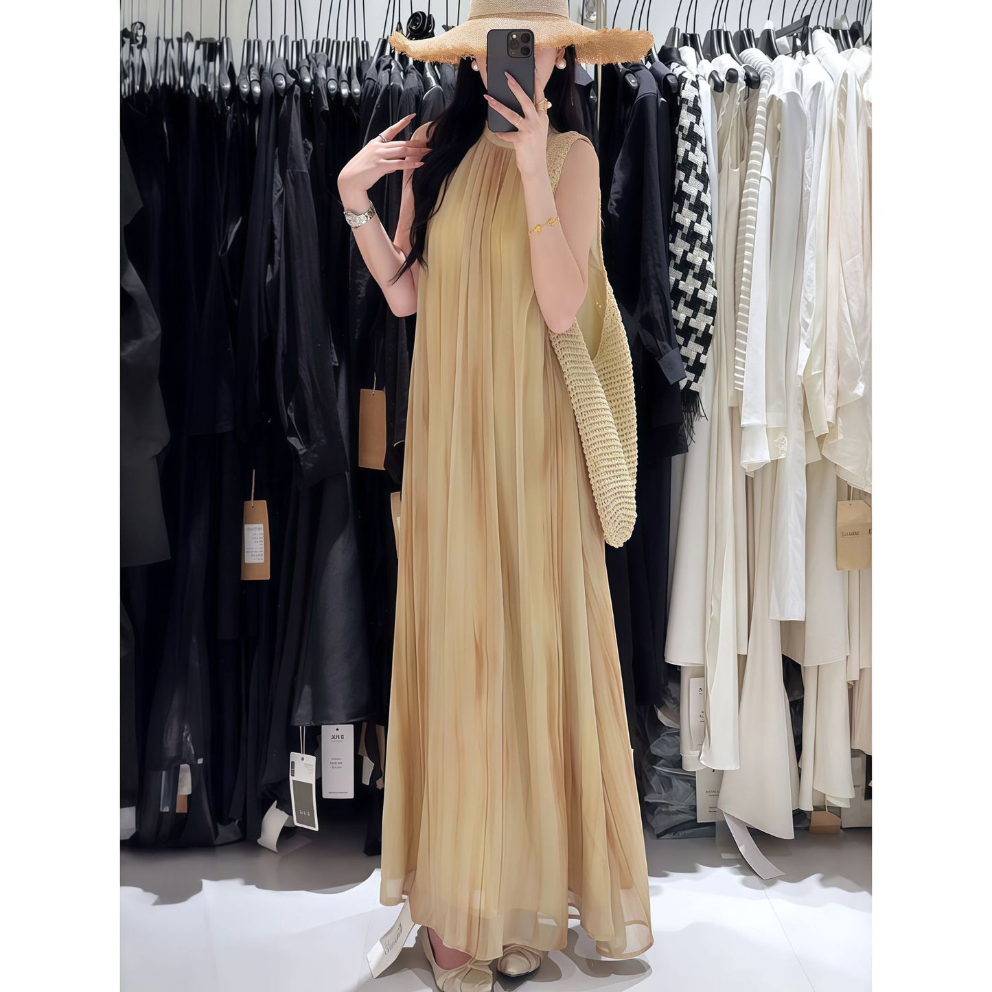 Strapless Tie-Dye Dopamine-Infused Stunning Evening Gown Long Dress