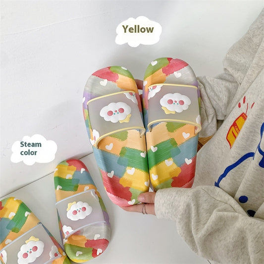 Summer New Arrival Girlish Style Slippers Women's Indoor Home Non-slip Soft Bottom Cute Girls' Sandals Home Shoes