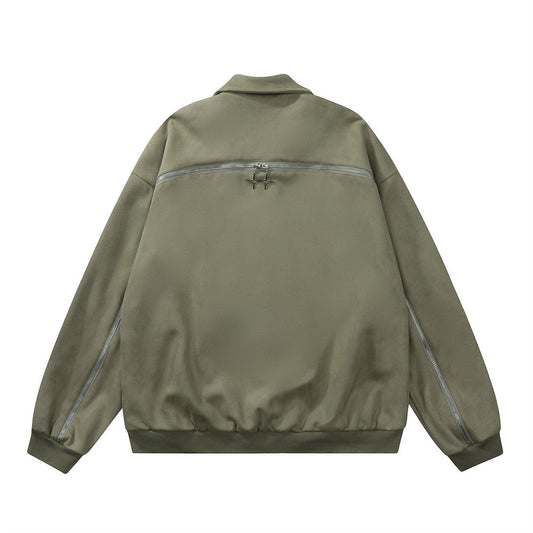 Letter Embroidered Pilot Jacket