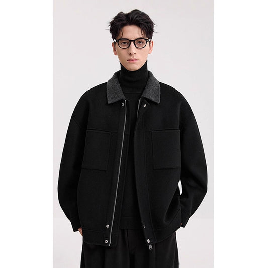High-grade Lamb Wool Lapel Double-faced Wool Jacket