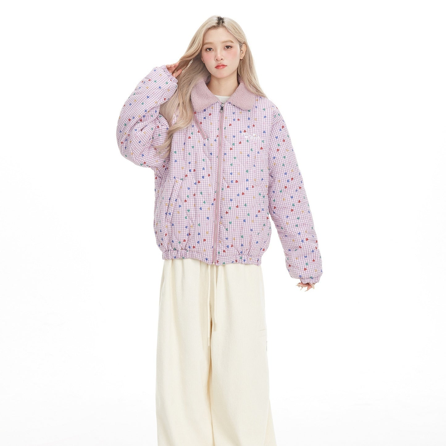 Lapel Cashmere Cotton-padded Coat Women