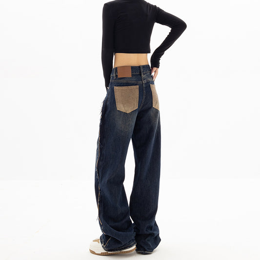Dame Retro Løse Lige Jeans