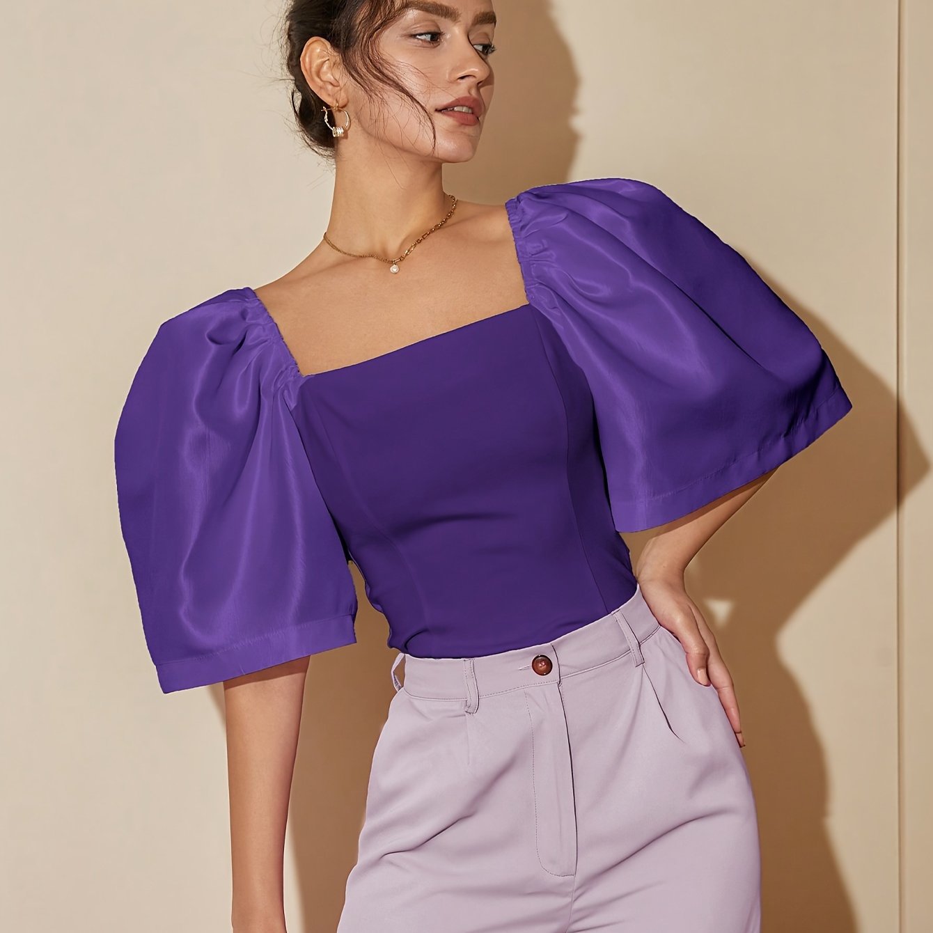 European And American Polyester Elegant Top